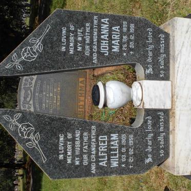 JOSHUA Alfred William 1905-1956 &amp; Johanna Maria 1899-1991