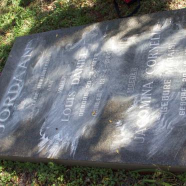 JORDAAN Louis Daniel 1878-1964 &amp; Jacomina Cornelia MARAIS 1887-1986