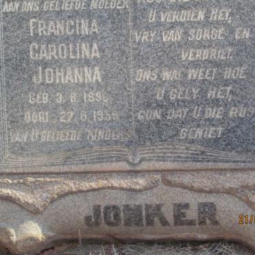 JONKER Francina Carolina Johanna 1896-1959