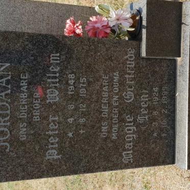 JORDAAN Maggie Gertrude 1924-1995 :: JORDAAN Pieter Willem 1948-1975