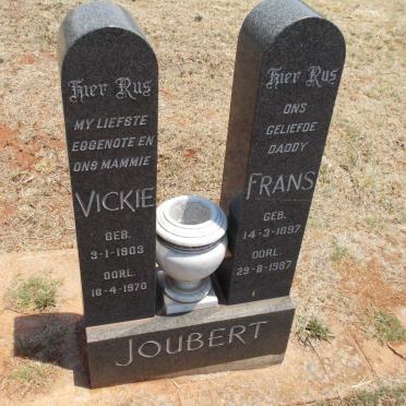 JOUBERT Frans 1897-1987 &amp; Vickie 1903-1970