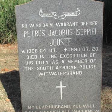 JOOSTE Petrus Jacobus 1958-1990