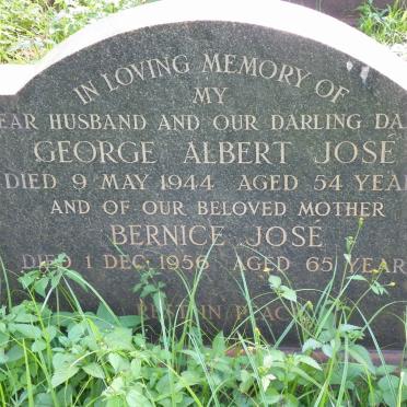 JOSÉ George Albert -1944 &amp; Bernice -1956