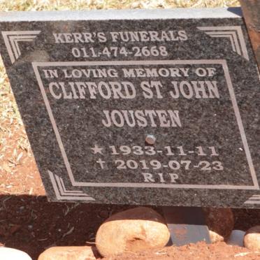 JOUSTEN Clifford St. John 1933-2019