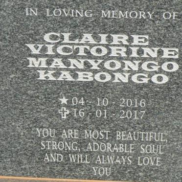 KABONGO Claire Victorine Manyongo 2016-2017