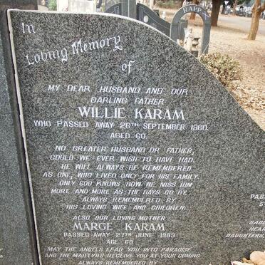 KARAM Willie -1960 &amp; Marge -1983