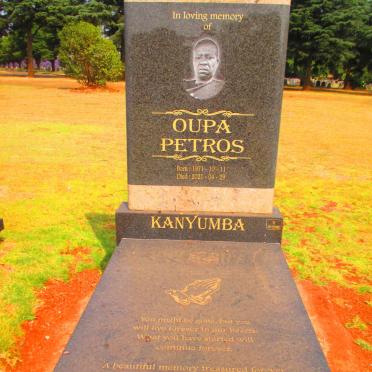 KANYUMBA Oupa Petros 1971-2021