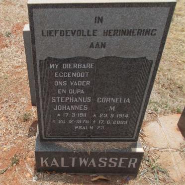 KALTWASSER Stephanus Johannes 1911-1976 &amp; Cornelia M. 1914-2009