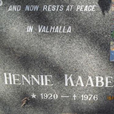 KAABER Hennie 1920-1976