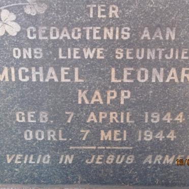 KAPP Michael Leonard 1944-1944
