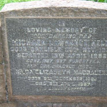 KELLY Michael Lawrence 1880-1952 &amp; Hilda Elizabeth Magdalene 1882-1967