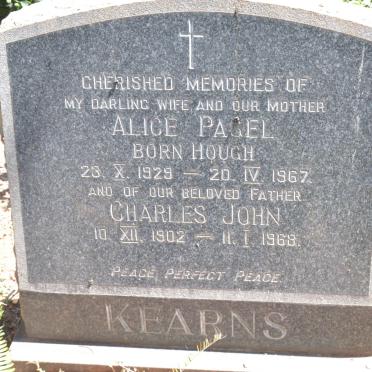KEARNS Charles John 1902-1968 &amp; Alice Pagel HOUGH 1929-1967