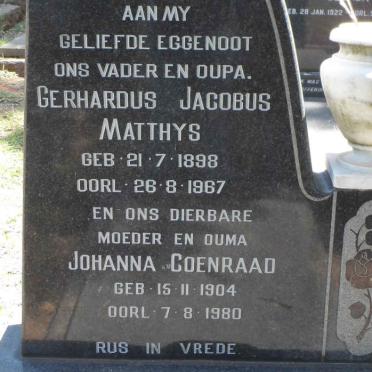 KEMP Gerhardus Jacobus Matthys 1898-1967 &amp; Johanna Coenraad 1904-1980