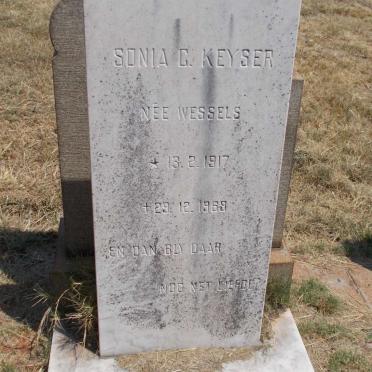 KEYSER Sonia C. nee WESSELS 1917-1969