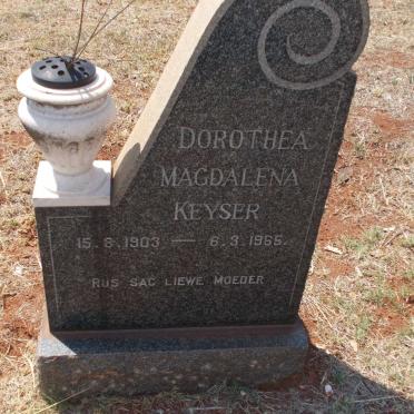 KEYSER Dorothea Magdalena 1903-1965