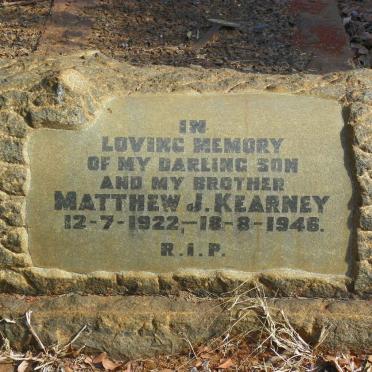 KEARNEY Matthew J. 1922-1946