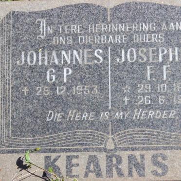 KEARNS Johannes G.P. -1953 &amp; Josephina F.F. 1893-1983