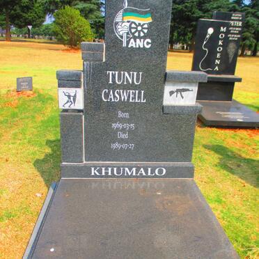 KHUMALO Tunu Caswell 1969-1989
