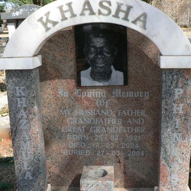 KHASHA Khazamula Phineas 1921-2004