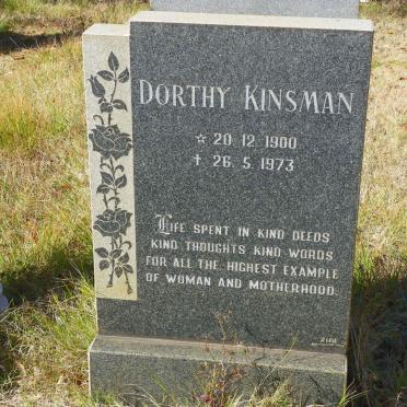 KINSMAN Dorthy 1900-1973