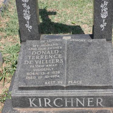 KIRCHNER Donald Terrence de Villiers 1928-1974