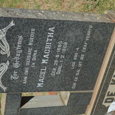 KLERK Magel Magritha, de 1885-1969