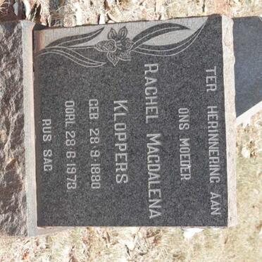 KLOPPERS Rachel Magdalena 1880-1973