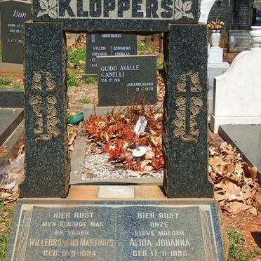 KLOPPERS Willebrordus Martinus 1894-1954 &amp; Alida Johanna 1895-1989
