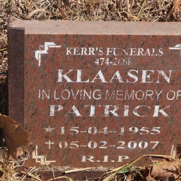 KLAASEN Patrick 1955-2007