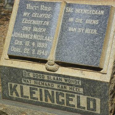 KLEINGELD Johannes Nicolaas 1889-1948