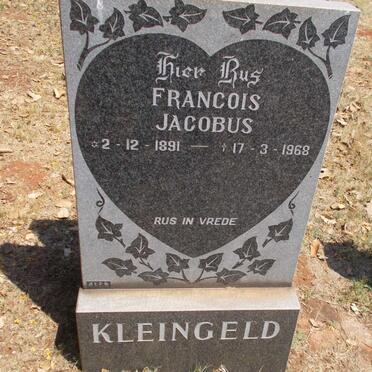 KLEINGELD Francois Jacobus 1891-1968