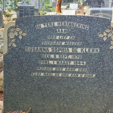 KLERK Susanna Sophia, de 1870-1944