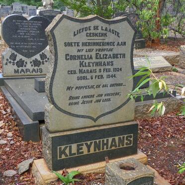 KLEYNHANS Cornelia Elizabeth nee MARAIS 1924-1944
