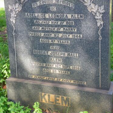 KLEM Robert Joseph Hall -1955 &amp; Adelaide Leonora -1944