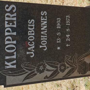 KLOPPERS Jacobus Johannes 1903-1973