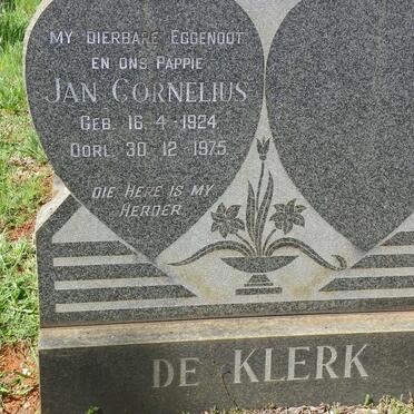 KLERK Jan Cornelius, de 1924-1975