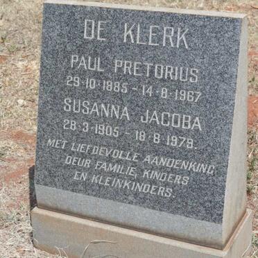 KLERK Paul Pretorius, de 1885-1967 &amp; Susanna Jacoba 1905-1979