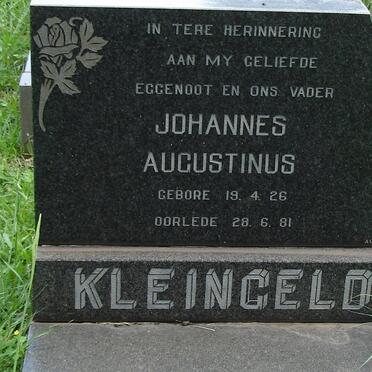 KLEINGELD Johannes Augustinus 1926-1981