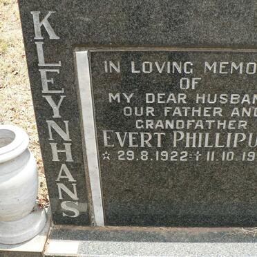 KLEYNHANS Evert Phillipus 1922-1979