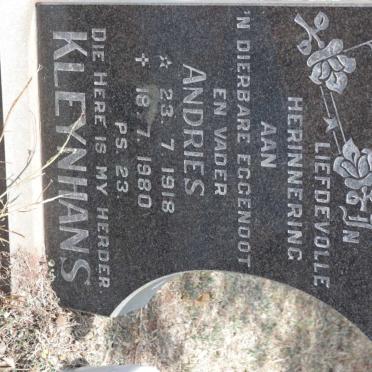 KLEYNHANS Andries 1918-1980