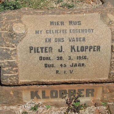 KLOPPER Pieter J. -1956