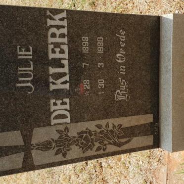 KLERK Julie, de 1898-1980