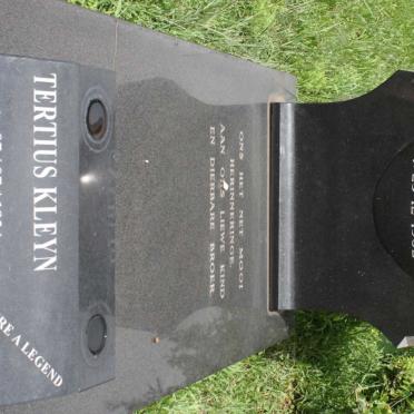 KLEYN Tertius 1934-2009 :: KLEYN Gysbert 1962-1982