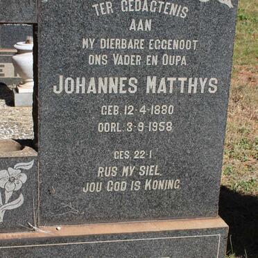 KLERK Johannes Matthys, de 1880-1958