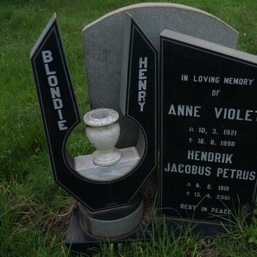 KLE???NS Hendrik Jacobus Petrus 1918-2001 &amp; Anne Violet 1921-1990
