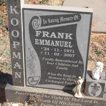 KOOPMAN Frank Emmanuel 1971-2007