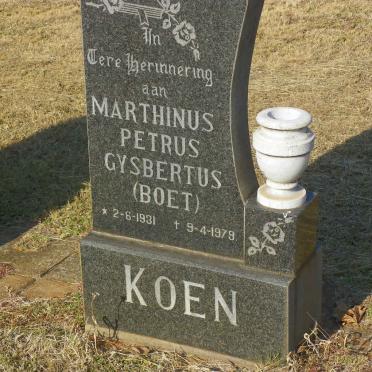 KOEN Marthinus Petrus Gysbertus 1931-1979
