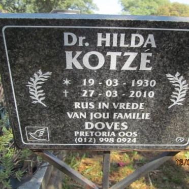 KOTZE Hilda 1930-2010