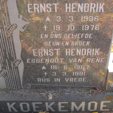 KOEKEMOER Ernst Hendrik 1936-1976 :: KOEKEMOER Ernst Hendrik 1967-1991