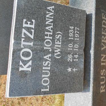KOTZE Louisa Johanna nee WIES 1934-1977